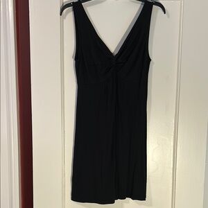 LOFT Black V-Neck Sleeveless Dress